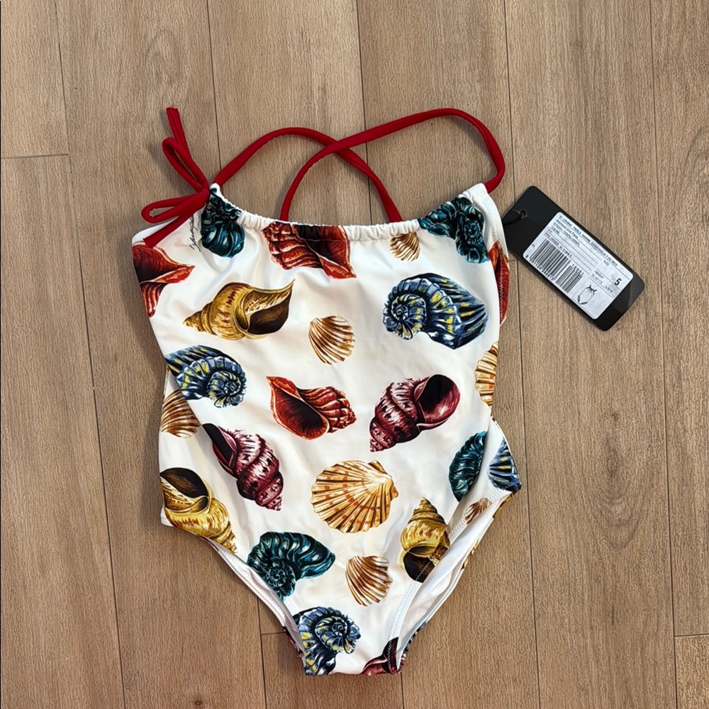 Dolce & gabbana girls Kids Seashell Print Swimsuit - 5 size